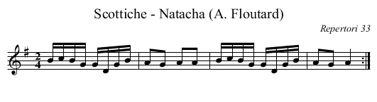 Scottiche - Natacha (A. Floutard) - staff notation