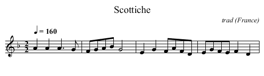 Scottiche - staff notation