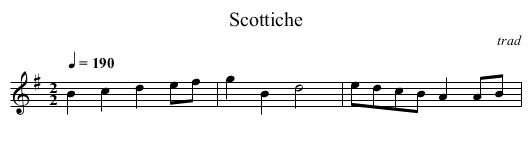 Scottiche - staff notation