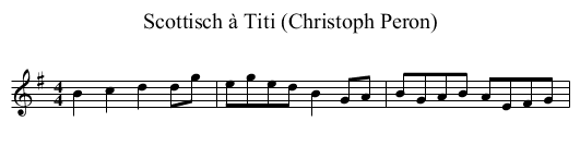 Scottisch à Titi (Christoph Peron) - staff notation