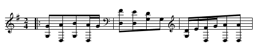 Scottisch de Rousset - staff notation