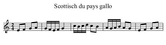Scottisch du pays gallo - staff notation