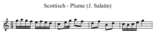 Scottisch - Plume (J. Salaün) - staff notation