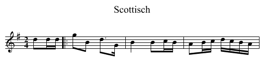 Scottisch - staff notation