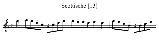 Scottische [13] - staff notation