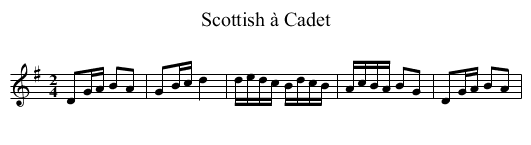 Scottish à Cadet - staff notation