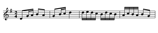 Scottish à Cadet - staff notation