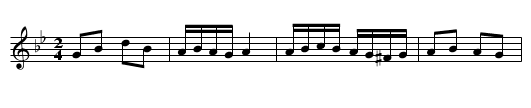Scottish à Kerbeuf - staff notation