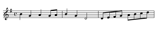 Scottish &agrave; Malochet - staff notation