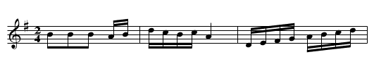 Scottish à Malochet - staff notation