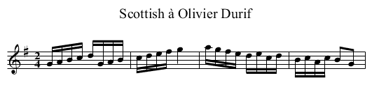 Scottish à Olivier Durif - staff notation