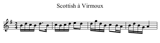 Scottish à Virmoux - staff notation