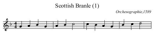 Scottish Branle (1) - staff notation
