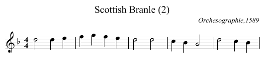 Scottish Branle (2) - staff notation
