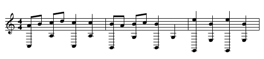 Scottish Bretonne - staff notation