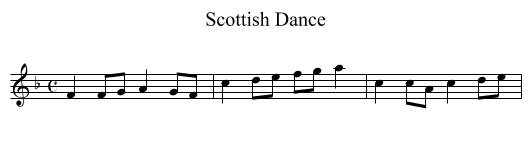Scottish Dance - staff notation