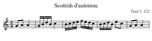 Scottish d'automne - staff notation