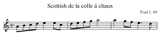 Scottish de la colle á chaux - staff notation