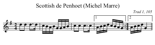 Scottish de Penhoet (Michel Marre) - staff notation