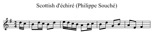 Scottish d'échiré (Philippe Souché) - staff notation