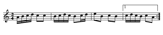 Scottish du pays de Retz - staff notation