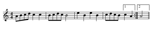 Scottish du Pays de Retz - staff notation