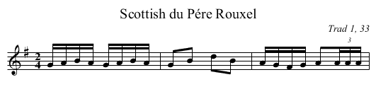 Scottish du Pére Rouxel - staff notation