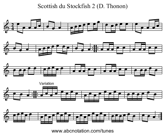 Scottish du Stockfish 2 (D. Thonon) - staff notation