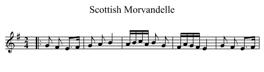 Scottish Morvandelle - staff notation