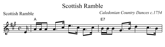 Scottish Ramble - staff notation