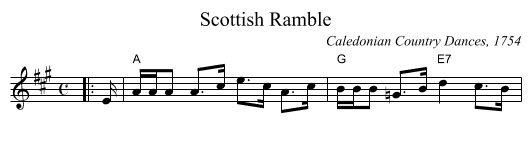 Scottish Ramble - staff notation