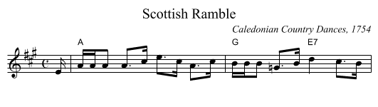 Scottish Ramble - staff notation