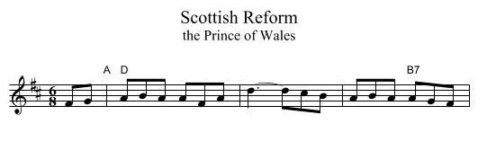 Scottish Reform - staff notation
