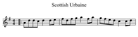 Scottish Urbaine - staff notation