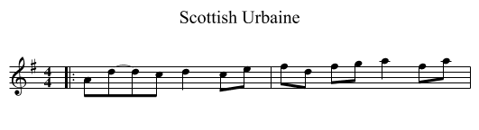 Scottish Urbaine - staff notation
