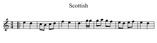 Scottish - staff notation