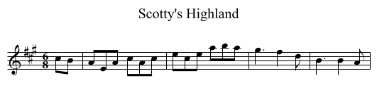 Scotty's Highland - staff notation