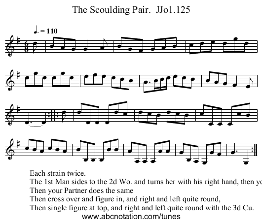 Scoulding Pair.  JJo1.125, The - staff notation