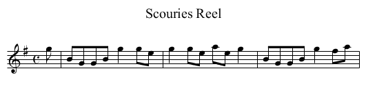 Scouries Reel - staff notation