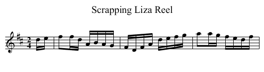 Scrapping Liza Reel - staff notation