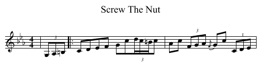 Screw The Nut - staff notation