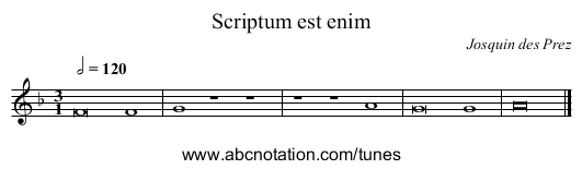 Scriptum est enim - staff notation