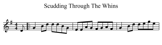 Scudding Through The Whins - staff notation