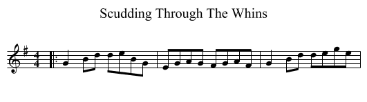 Scudding Through The Whins - staff notation