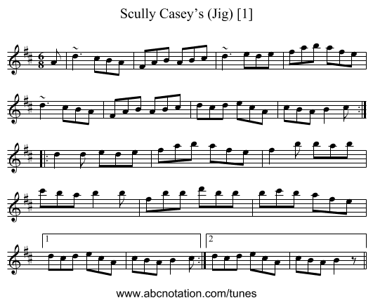 Scully Casey’s (Jig) [1] - staff notation