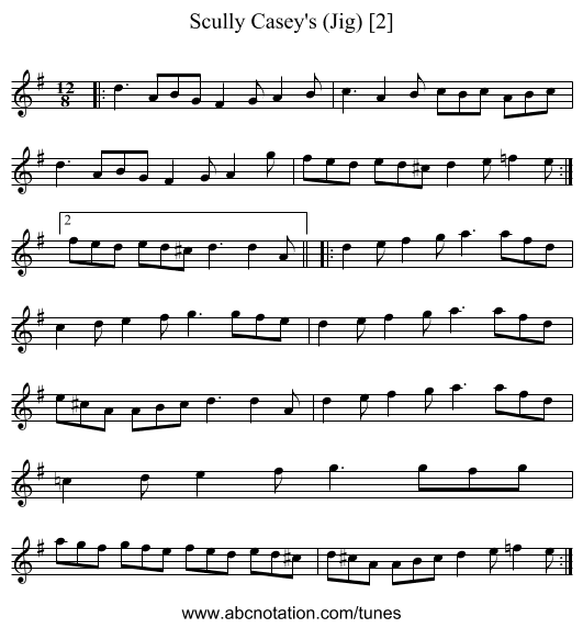 Scully Casey's (Jig) [2] - staff notation