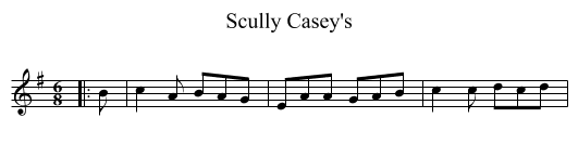 Scully Casey's - staff notation