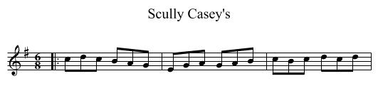 Scully Casey's - staff notation