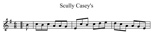 Scully Casey's - staff notation