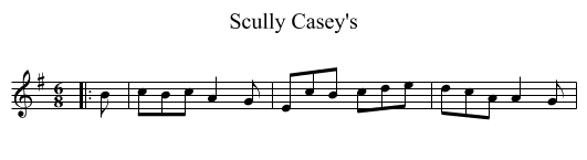 Scully Casey's - staff notation